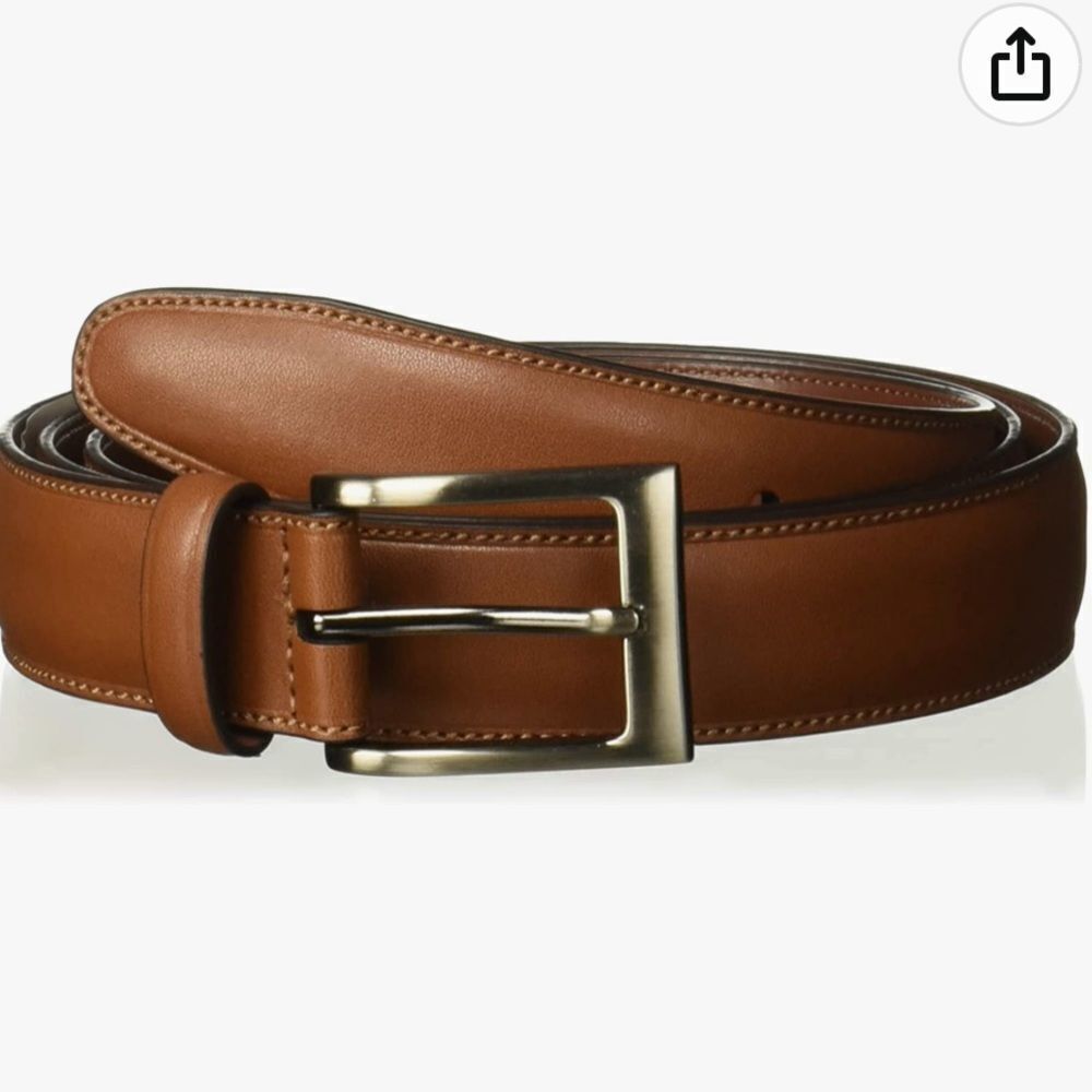 Perry Ellis Men's Portfolio Timothy Leather Belt Brown 200 Size 36 NWT in packag